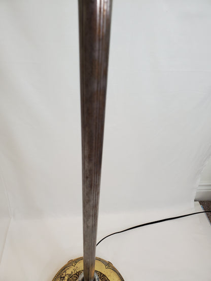 Vintage Brass 2 Light Floor Lamp - Cottage Core