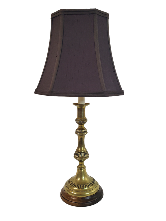 Vintage Brass Candlestick Table Lamp