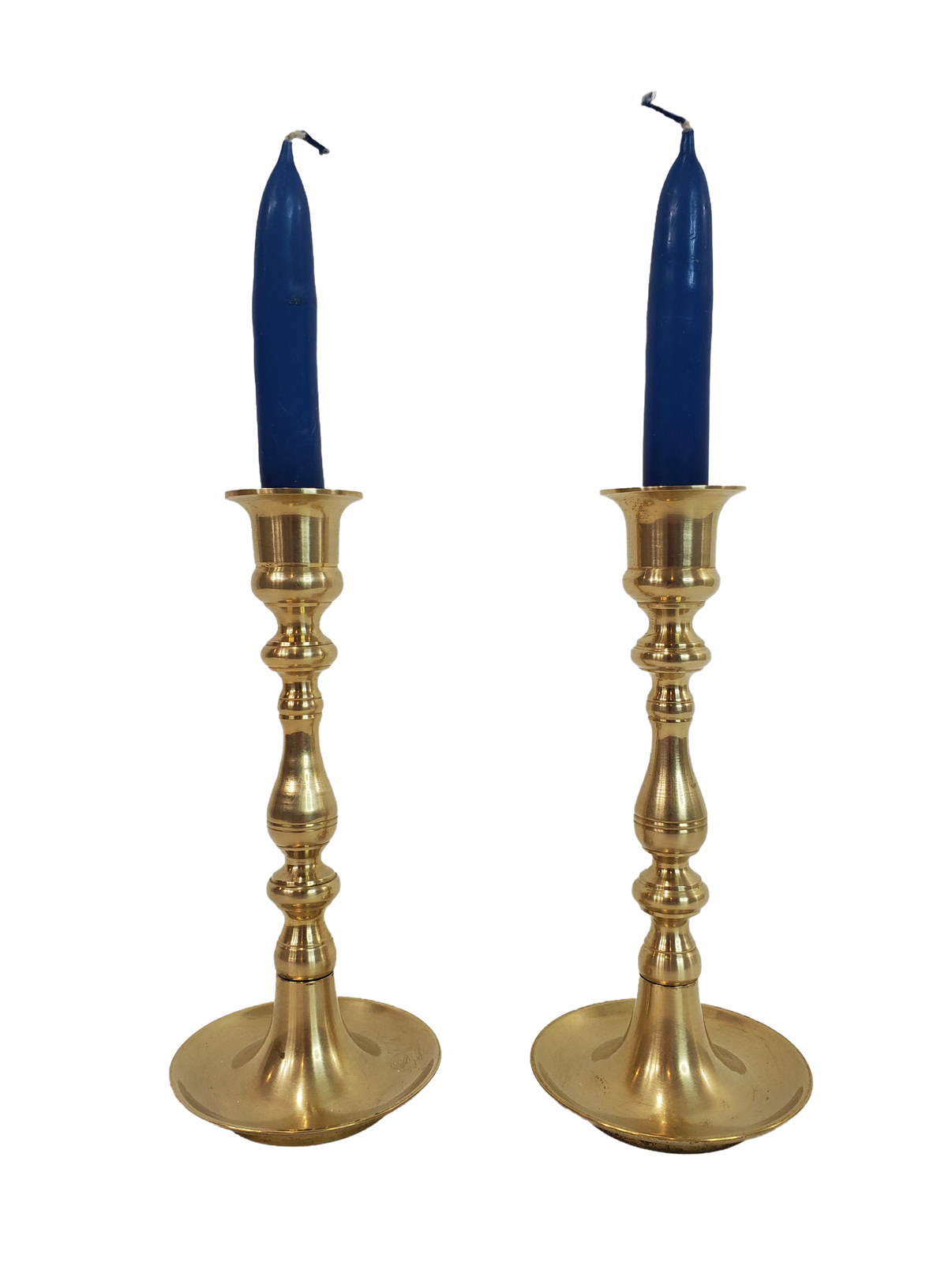 Vintage Petite Brass Candlestick Pair – Classic Brass Lighting