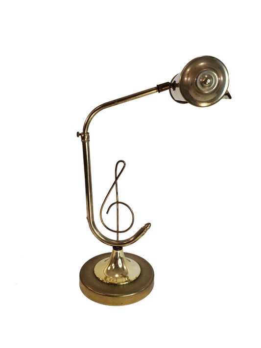 Vintage Brass Bankers Piano Music Note Desk Lamp