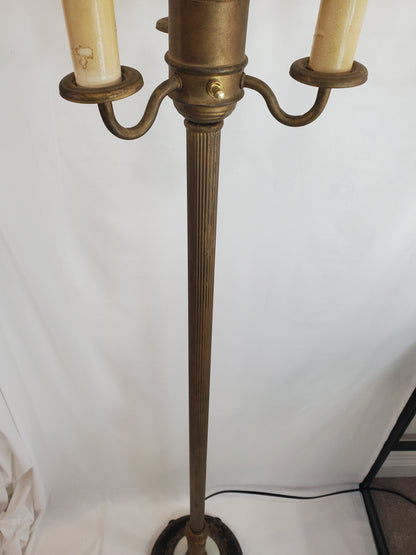 Vintage 4-Light Floor Lamp with Marble Accent