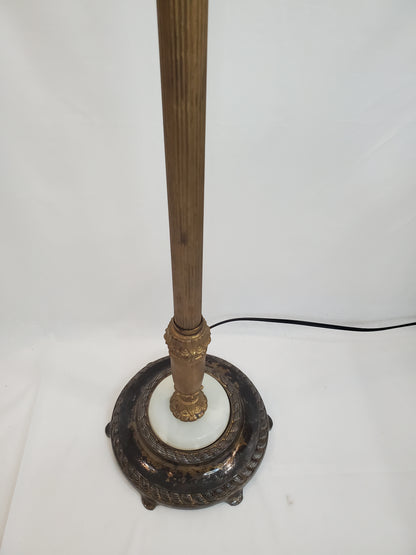 Vintage 4-Light Floor Lamp with Marble Accent