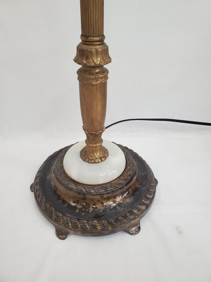 Vintage 4-Light Floor Lamp with Marble Accent