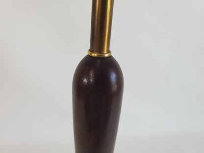 Vintage 1960s Brass and Walnut Table Lamp by Laurel