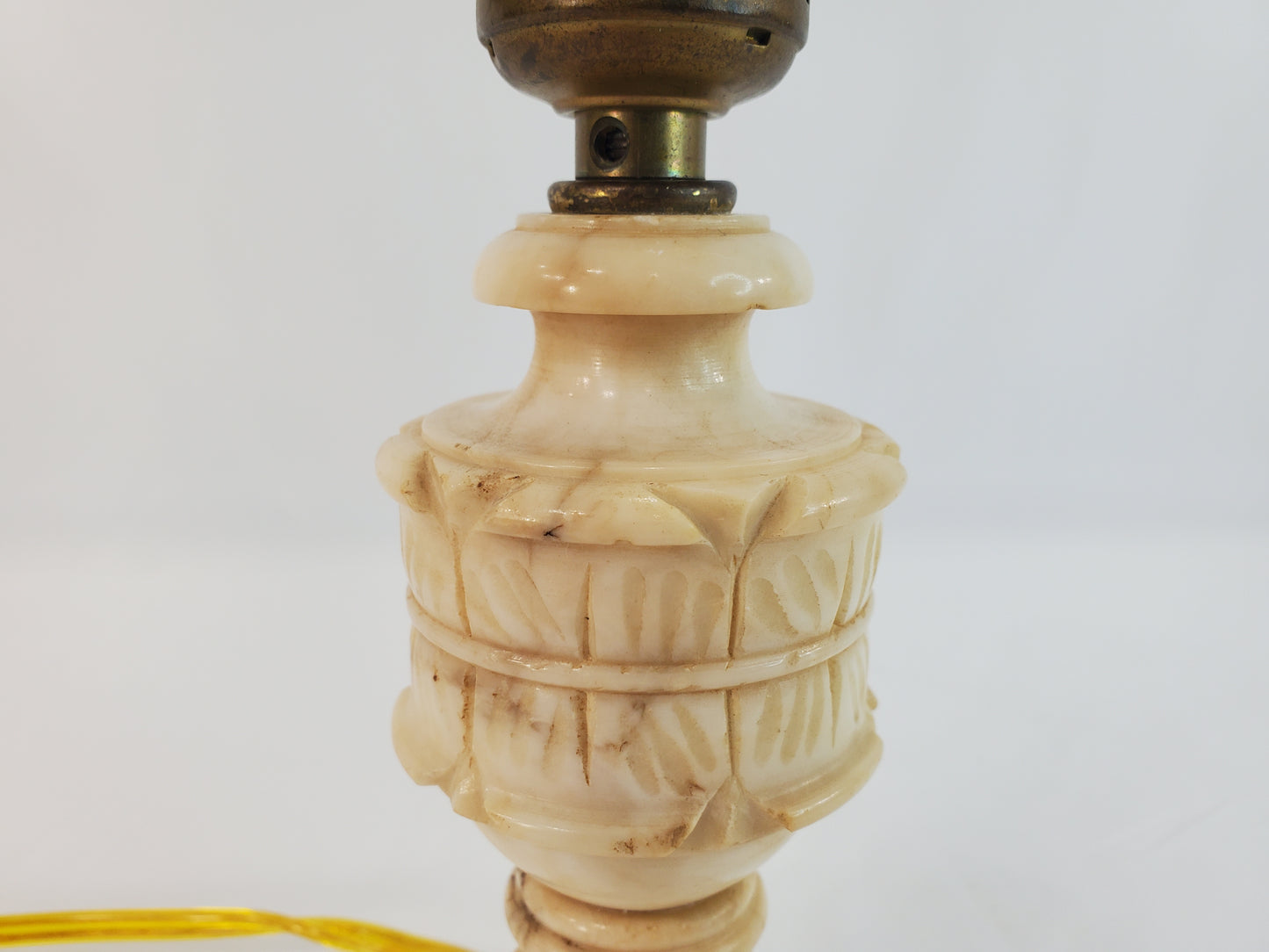 Petite Italian Marble Alabaster Antique Lamp