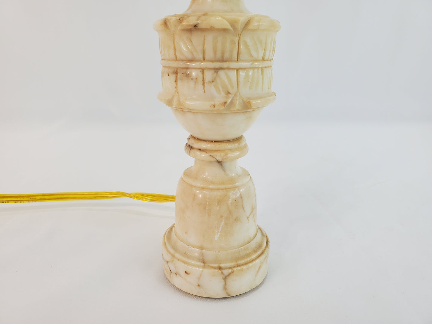 Petite Italian Marble Alabaster Antique Lamp