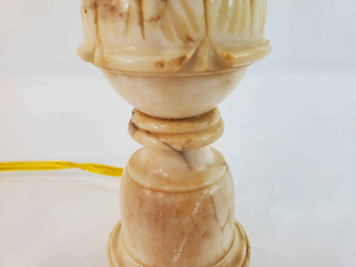 Petite Italian Marble Alabaster Antique Lamp
