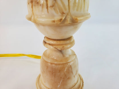 Petite Italian Marble Alabaster Antique Lamp