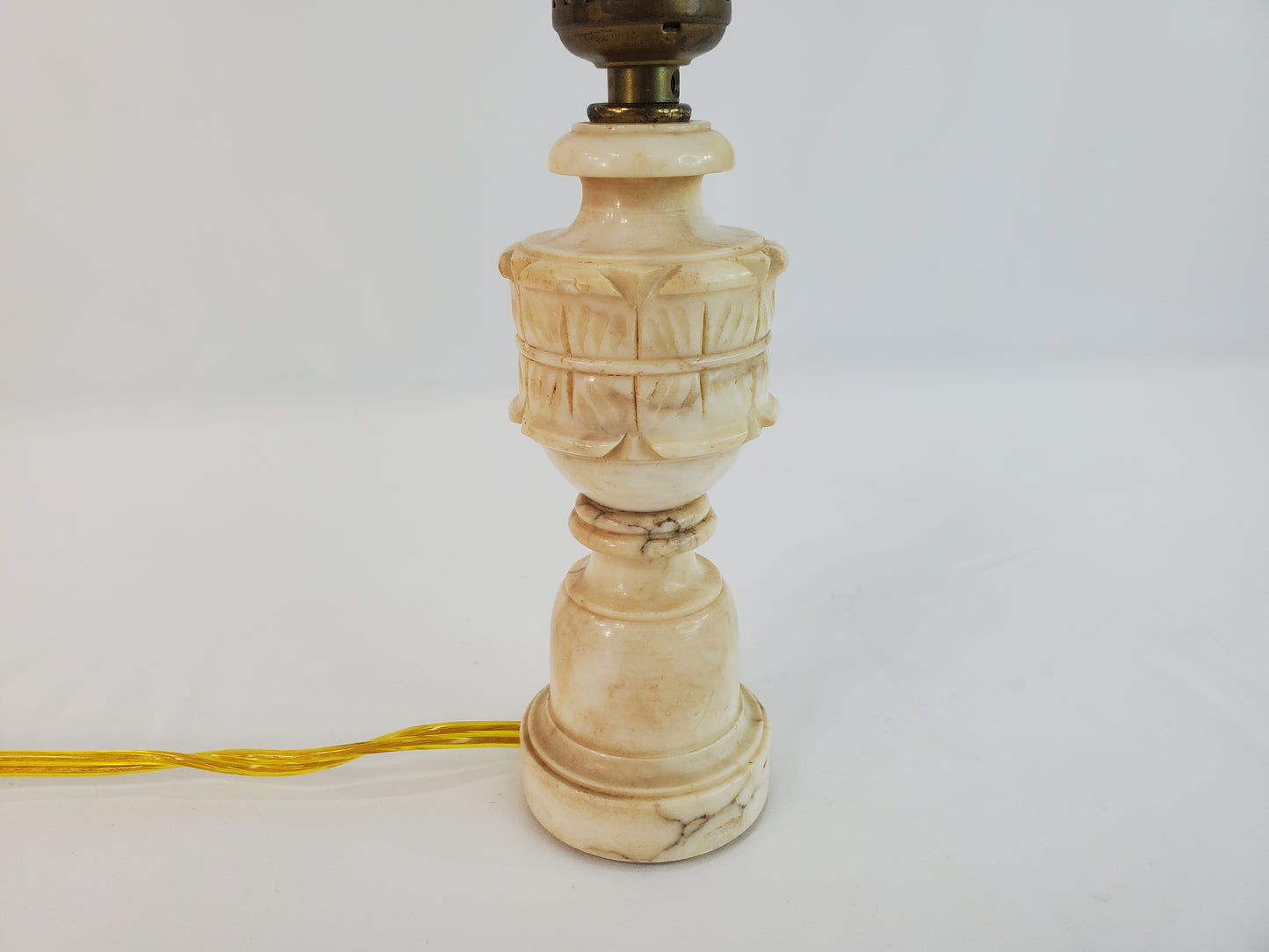 Petite Italian Marble Alabaster Antique Lamp