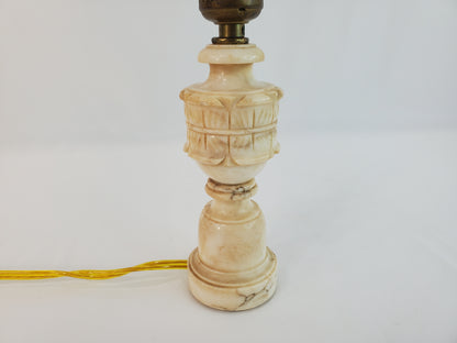 Petite Italian Marble Alabaster Antique Lamp