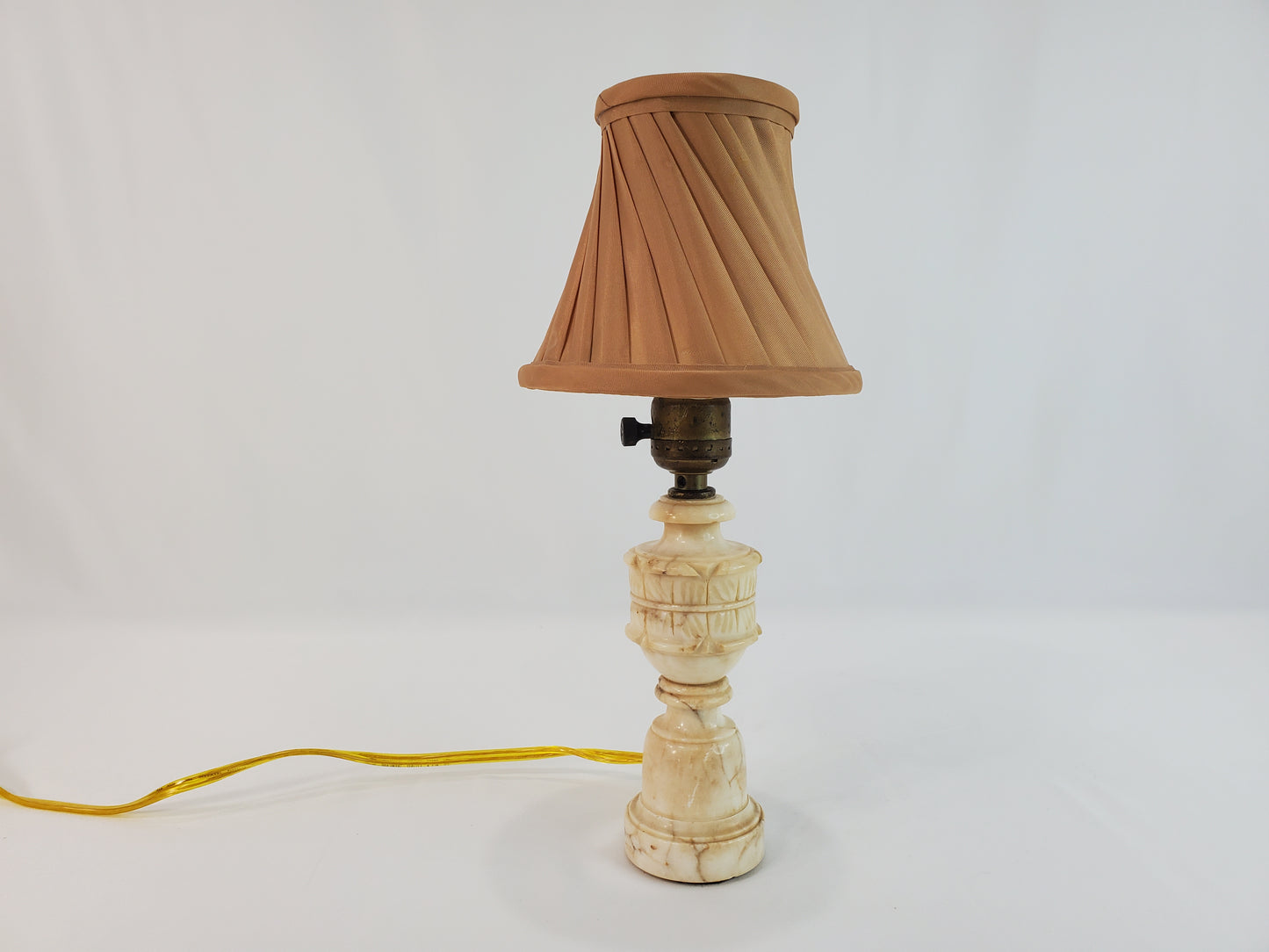 Petite Italian Marble Alabaster Antique Lamp