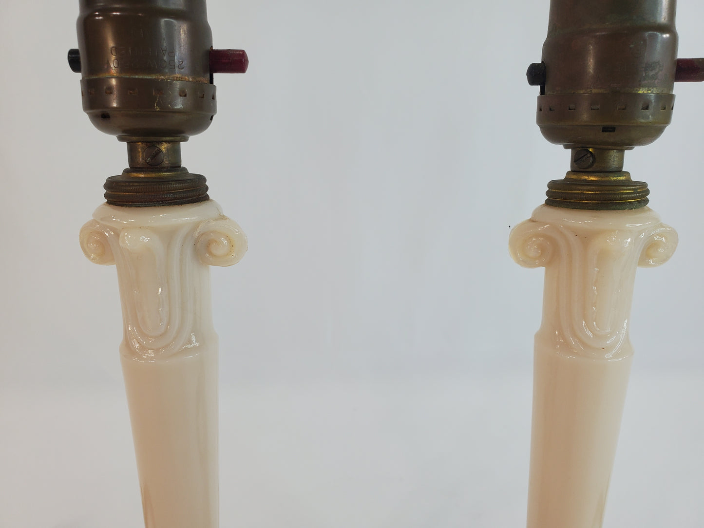 Pair Petite Aladdin Alacite Glass Boudoir Lamps