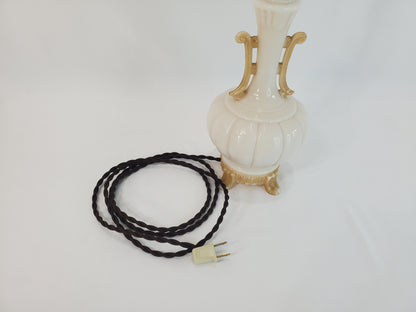 Vintage Aladdin Alacite Table Lamp with Gold Accents