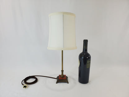 Antique Art Deco Brass & Bakelite Mantle Vanity Lamp