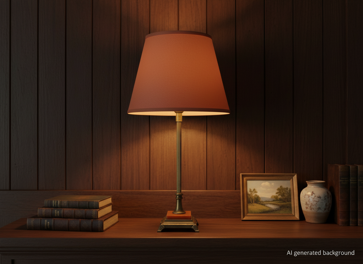 Antique Art Deco Brass & Bakelite Mantle Vanity Lamp