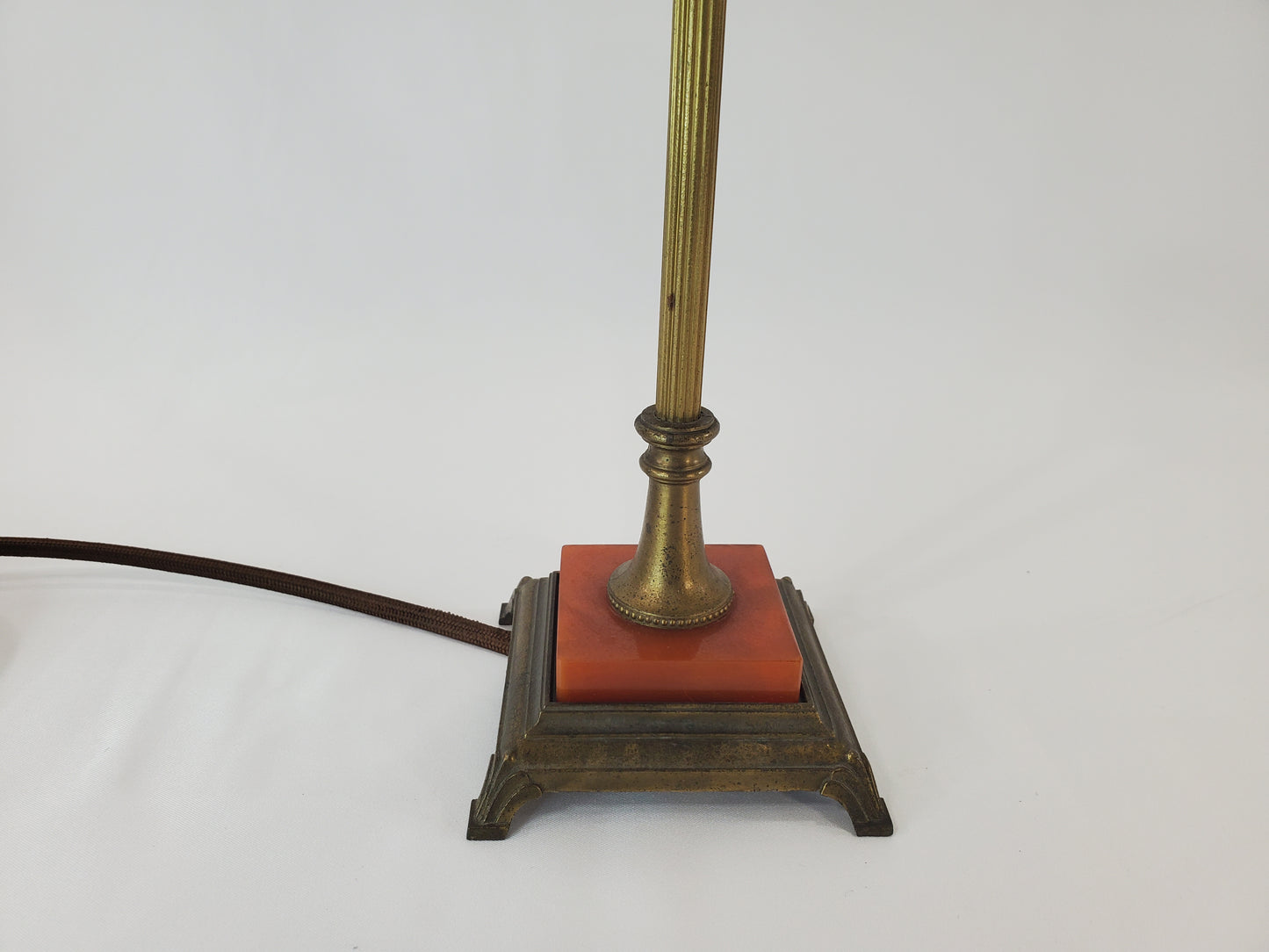 Antique Art Deco Brass & Bakelite Mantle Vanity Lamp