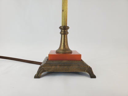 Antique Art Deco Brass & Bakelite Mantle Vanity Lamp