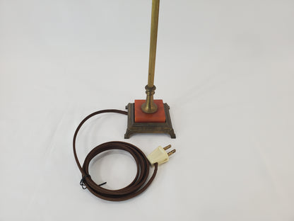 Antique Art Deco Brass & Bakelite Mantle Vanity Lamp