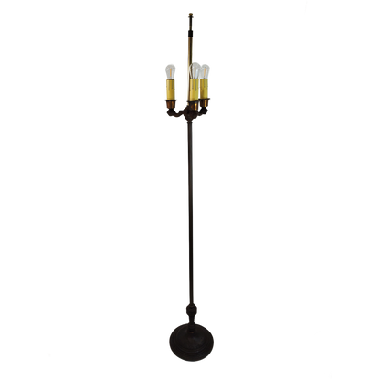 Antique Art Nouveau 3-Light Candelabra Floor Lamp