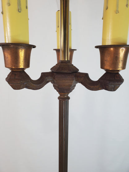 Antique Art Nouveau 3-Light Candelabra Floor Lamp