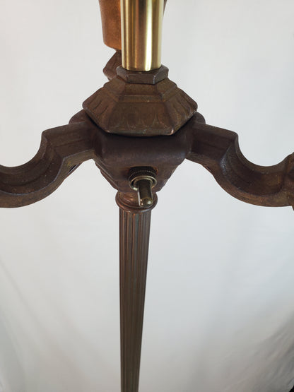 Antique Art Nouveau 3-Light Candelabra Floor Lamp