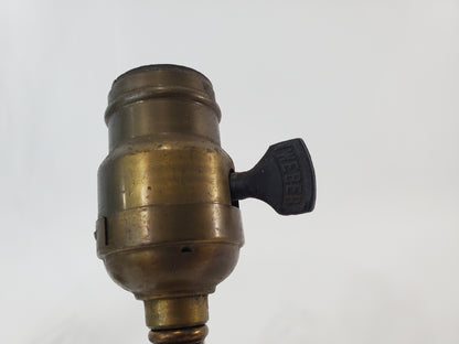 Antique Art Nouveau Brass Electric Wall Sconces