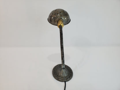 Antique Cast Iron Adjustable Gooseneck Desk Lamp