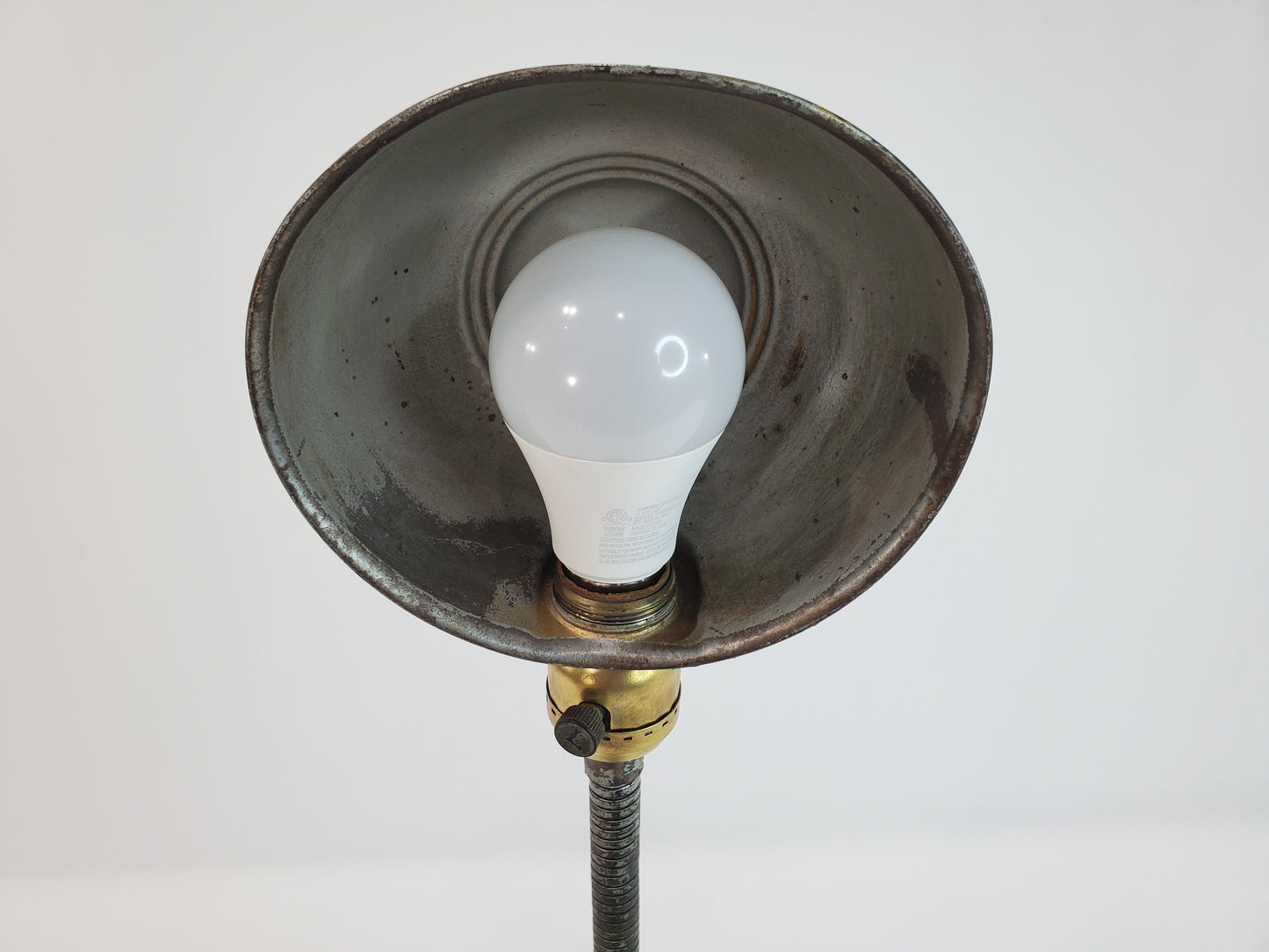 Antique Cast Iron Adjustable Gooseneck Desk Lamp