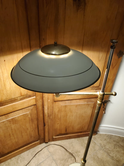 Art Deco Gerald Thurston Swing Arm Flying Saucer Floor Lamp 1950s