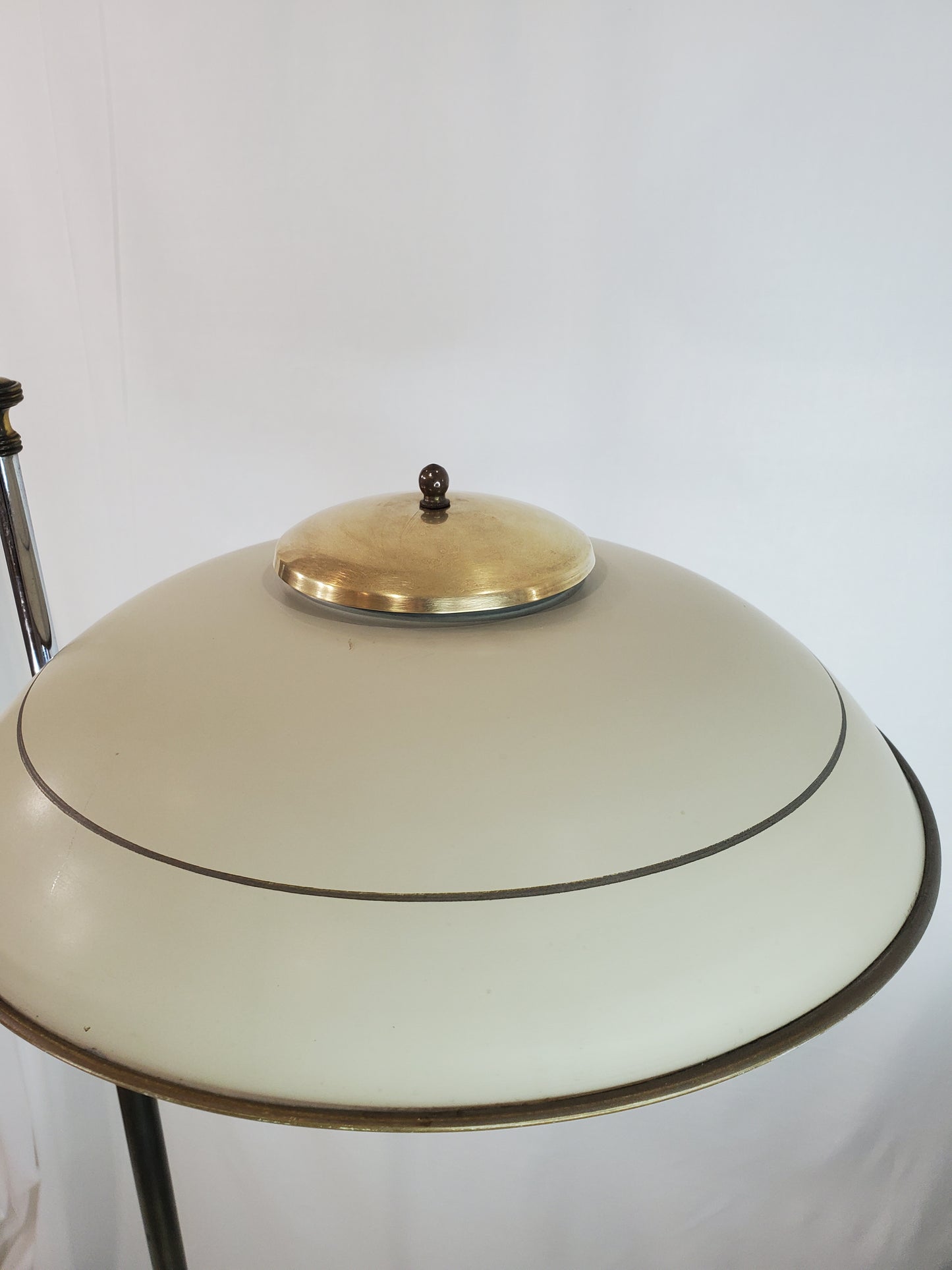 Art Deco Gerald Thurston Swing Arm Flying Saucer Floor Lamp 1950s