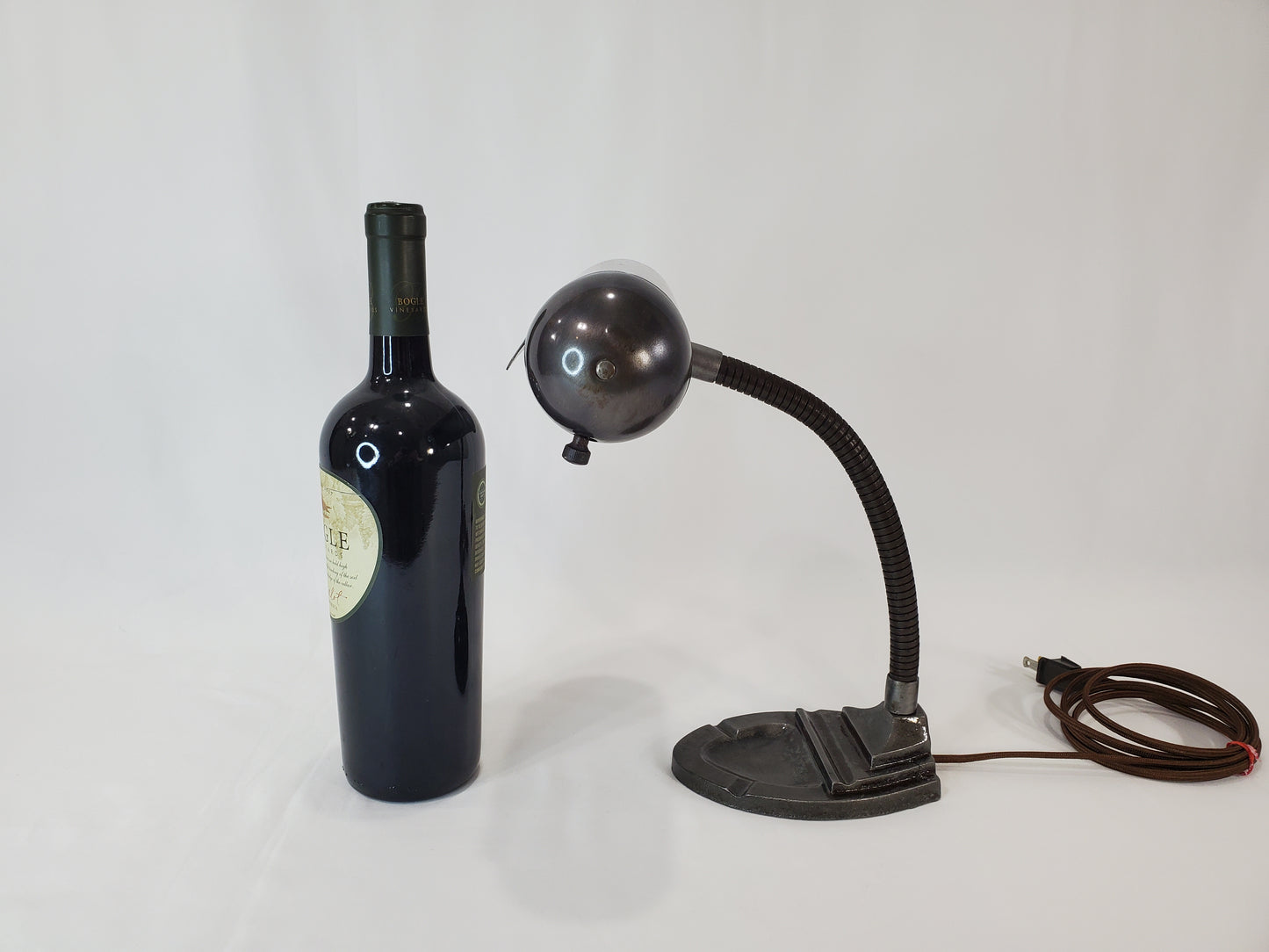 Art Deco Industrial Gooseneck Bullet Shade Lamp