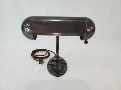Art Deco Industrial Gooseneck Bullet Shade Lamp