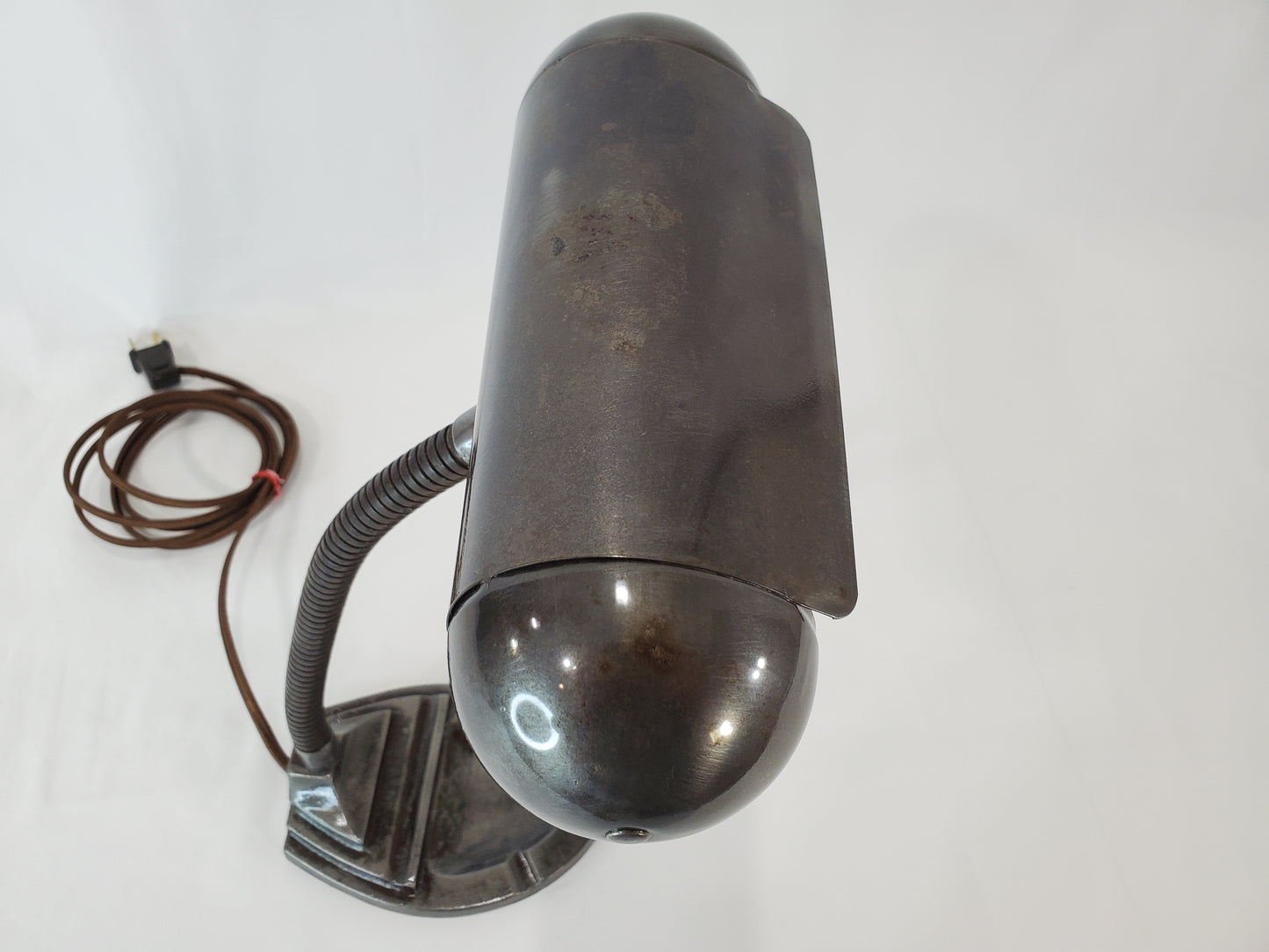 Art Deco Industrial Gooseneck Bullet Shade Lamp