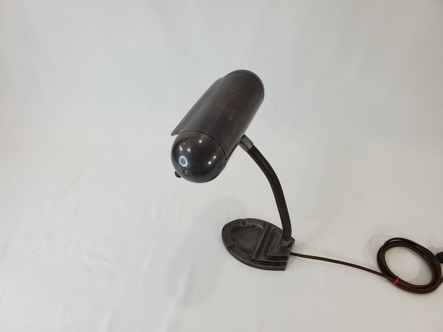 Art Deco Industrial Gooseneck Bullet Shade Lamp