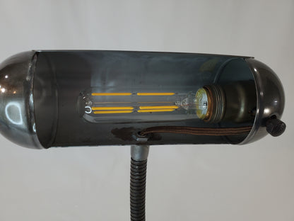 Art Deco Industrial Gooseneck Bullet Shade Lamp