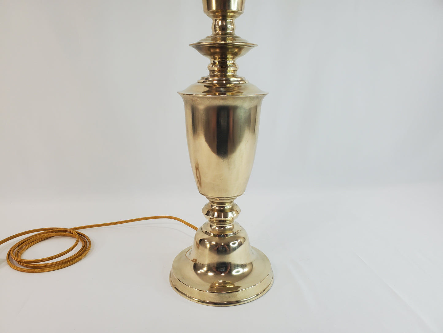 Asian Inspired Vintage Solid Brass Table Lamp