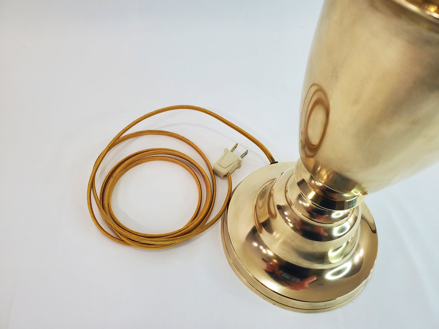 Asian Inspired Vintage Solid Brass Table Lamp