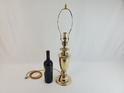 Asian Inspired Vintage Solid Brass Table Lamp