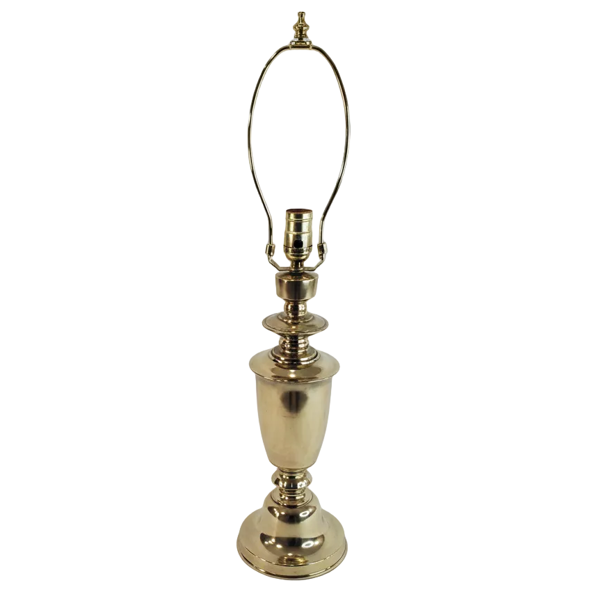 Asian Inspired Vintage Solid Brass Table Lamp