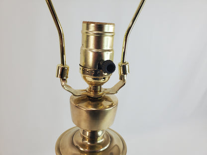 Asian Inspired Vintage Solid Brass Table Lamp