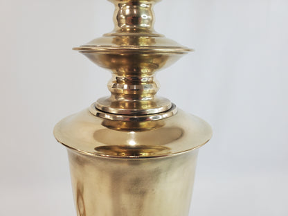 Asian Inspired Vintage Solid Brass Table Lamp