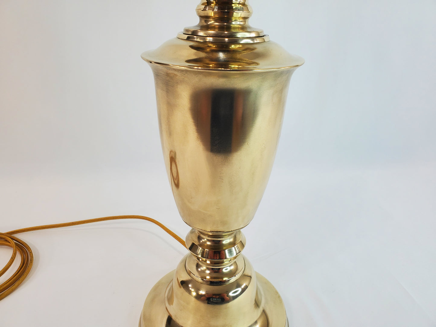 Asian Inspired Vintage Solid Brass Table Lamp