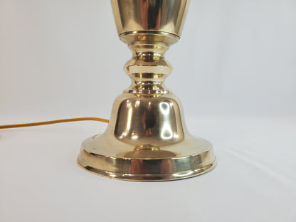 Asian Inspired Vintage Solid Brass Table Lamp