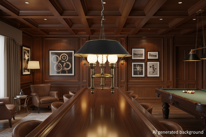 Vintage Brass Chapman Billiard Bouillotte Gaming Lamp