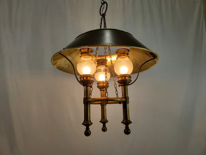 Vintage Brass Chapman Billiard Bouillotte Gaming Lamp