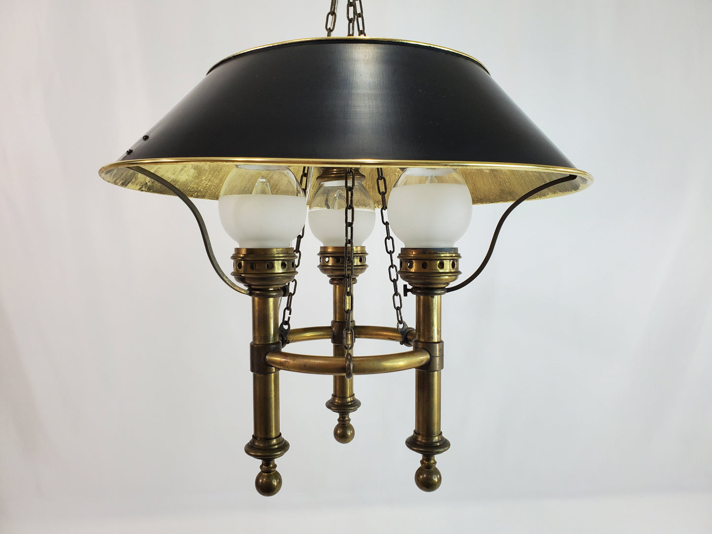 Vintage Brass Chapman Billiard Bouillotte Gaming Lamp