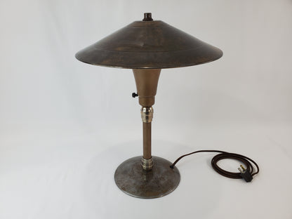 Iconic 1930s Art Deco Flying Saucer Desk Lamp