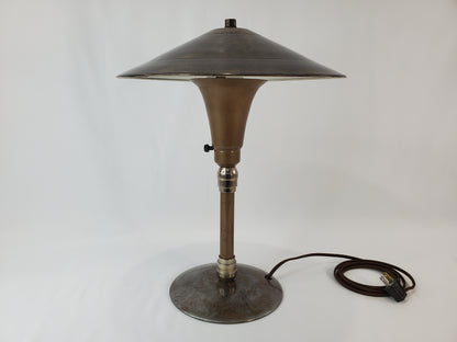 Iconic 1930s Art Deco Flying Saucer Desk Lamp