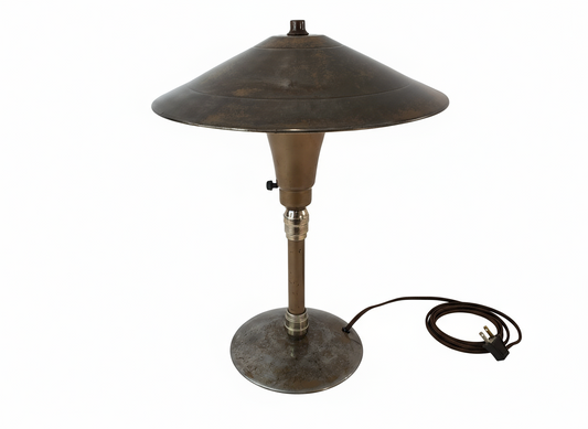 Iconic 1930s Art Deco Flying Saucer Desk Lamp