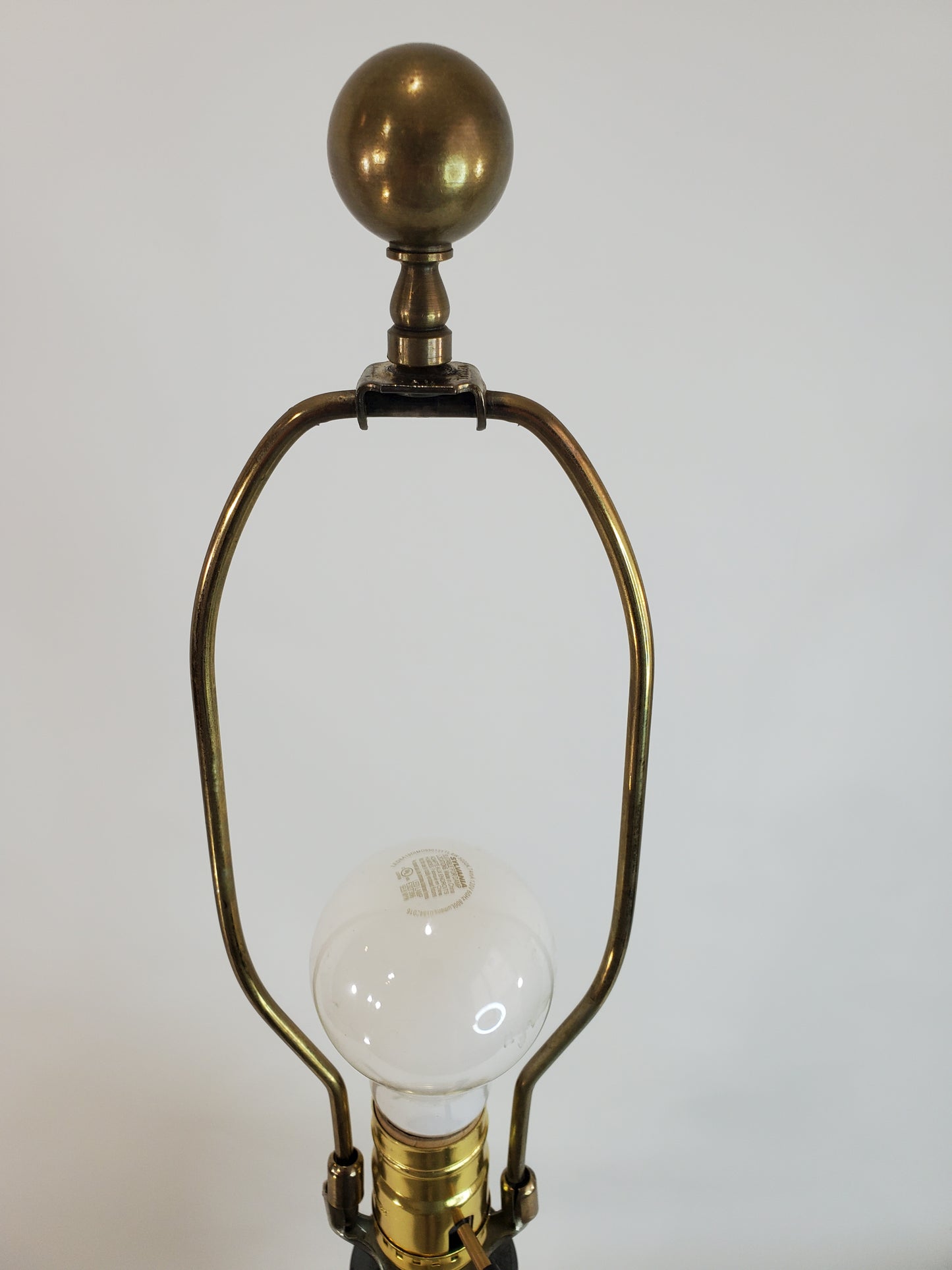 Oversized Vintage Cast Brass Cylinder Tea Canister Table Lamp